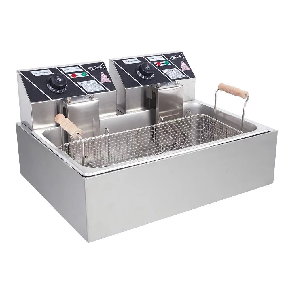 2026 Winado 23.26Qt/22L Large Commercial/Home Commercial Stainless Steel Deep Fryer