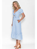 2026 Boho Tie-Waist Homecoming Dress