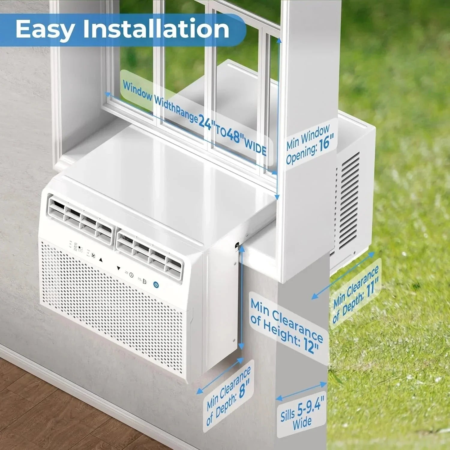 2026 Antarctic Star U-shaped window air conditioner 12000 BTU Ultra-quiet window air conditioner Cools