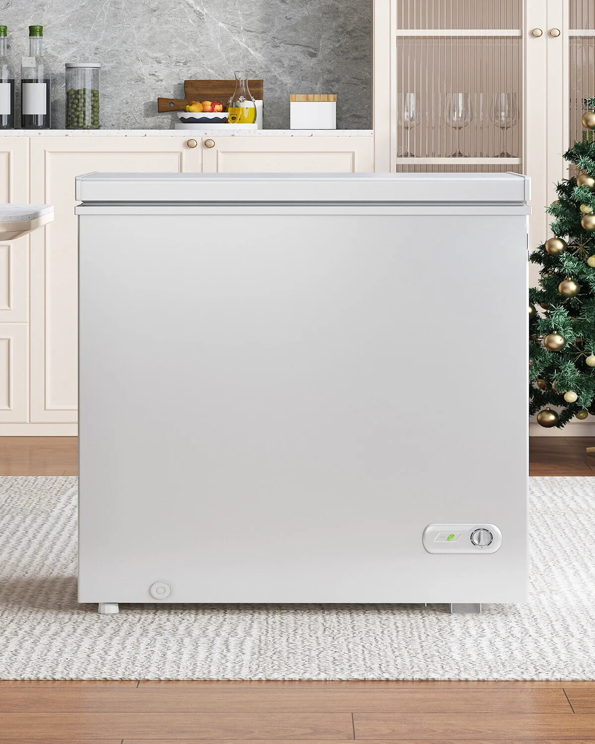 2026 DISHUP 10.0 Cu.Ft Chest Freezer, Deep Freezer with Removable Basket, Adjustable Temperature, for Home/Office/Garage/Bar