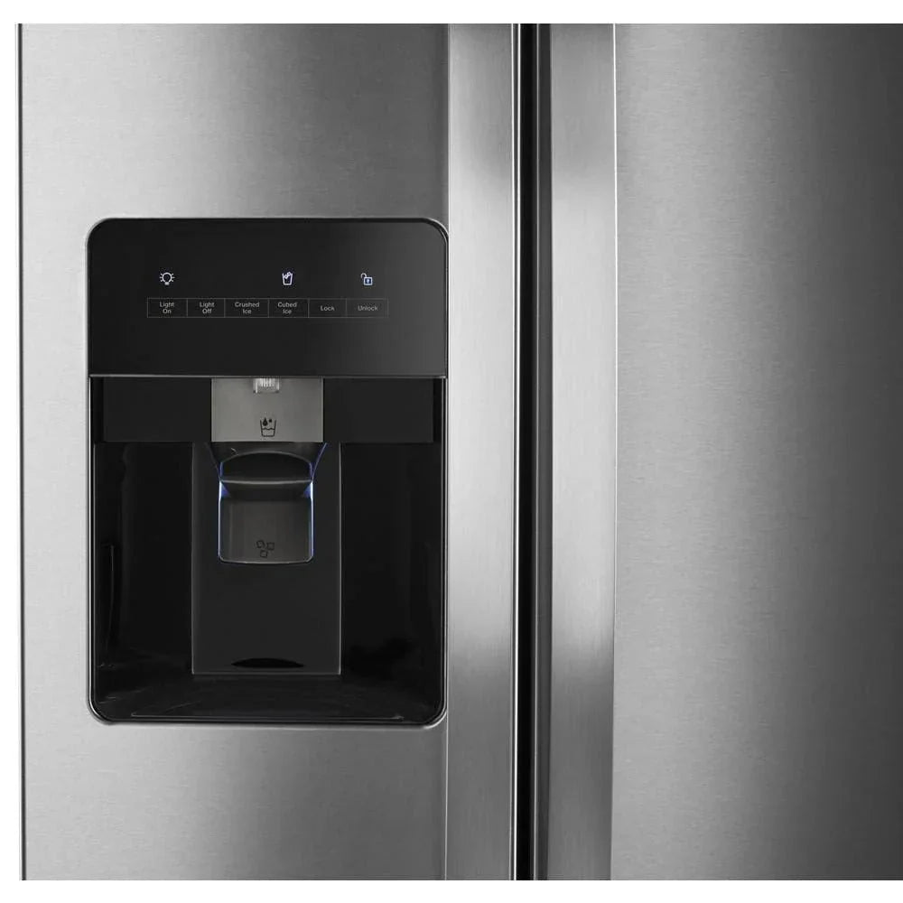2026 36-inch wide side-by-side refrigerator – 24 cubic feet stainless steel