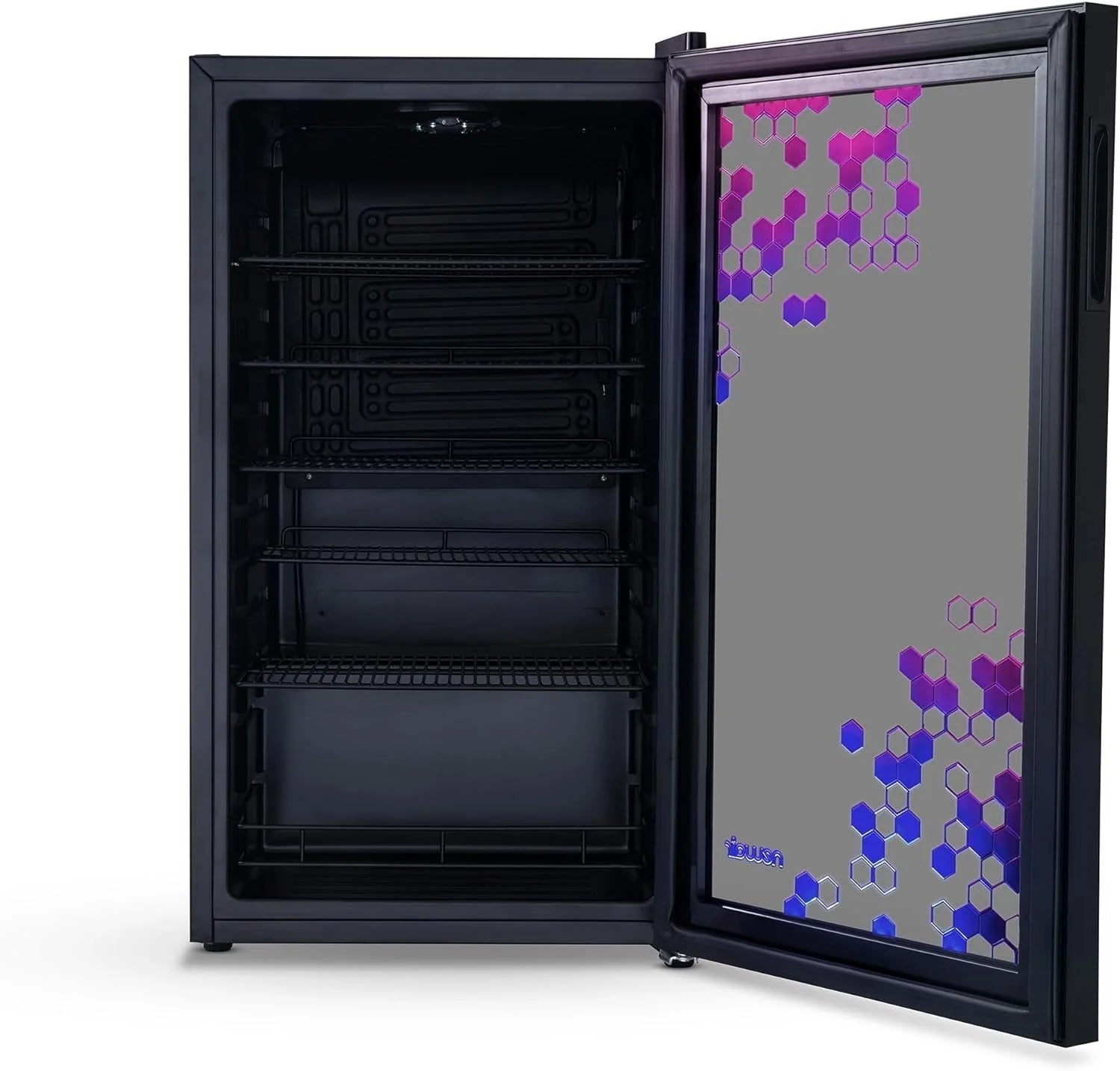 2026 Beverage Refrigerator Cooler | 126 Cans Free Standing with Right Hinge Glass Door | Mini Fridge Beverage Organizer Perfect For Beer, Wine, Soda, And Cooler Drinks