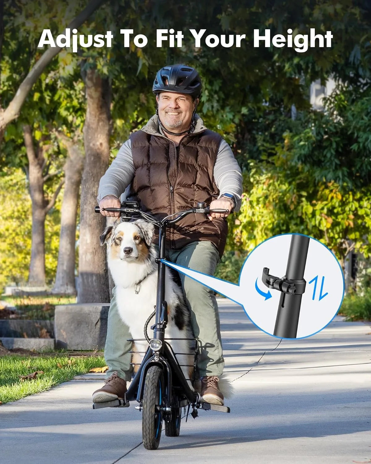 2026 Electric scooter for adults with large center basket