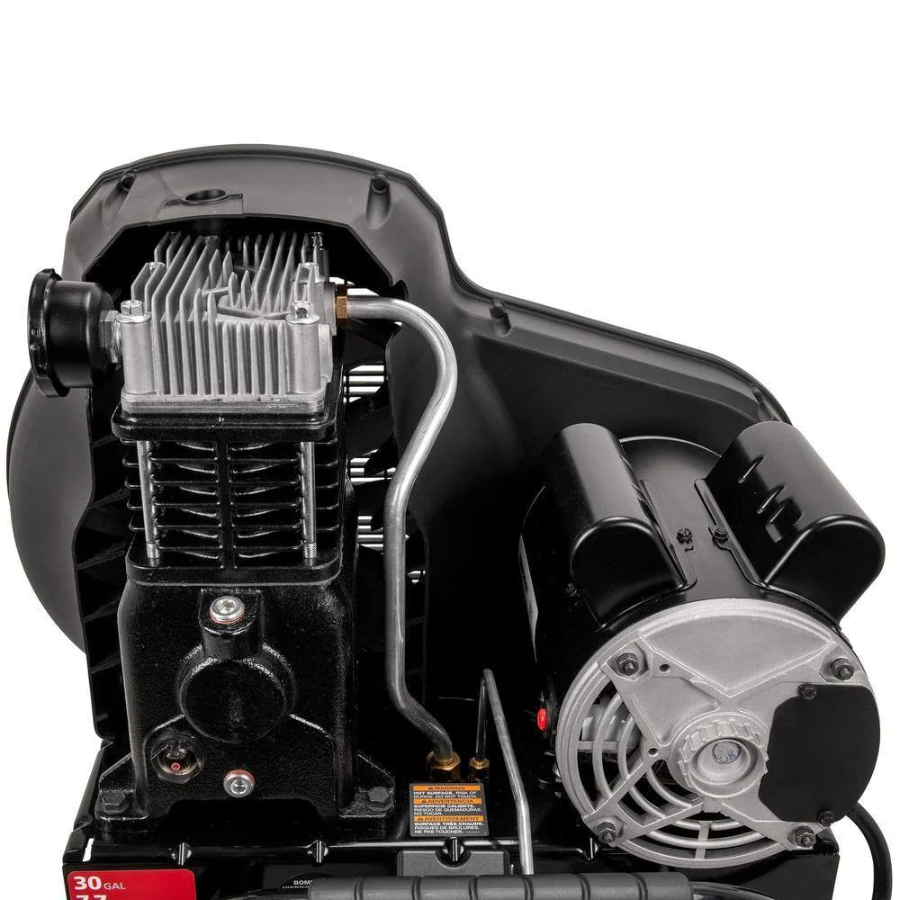 2026 Husky 30-gallon compressor, 175 PSI, oil-lubricated belt drive, portable vertical electric air compressor C304H