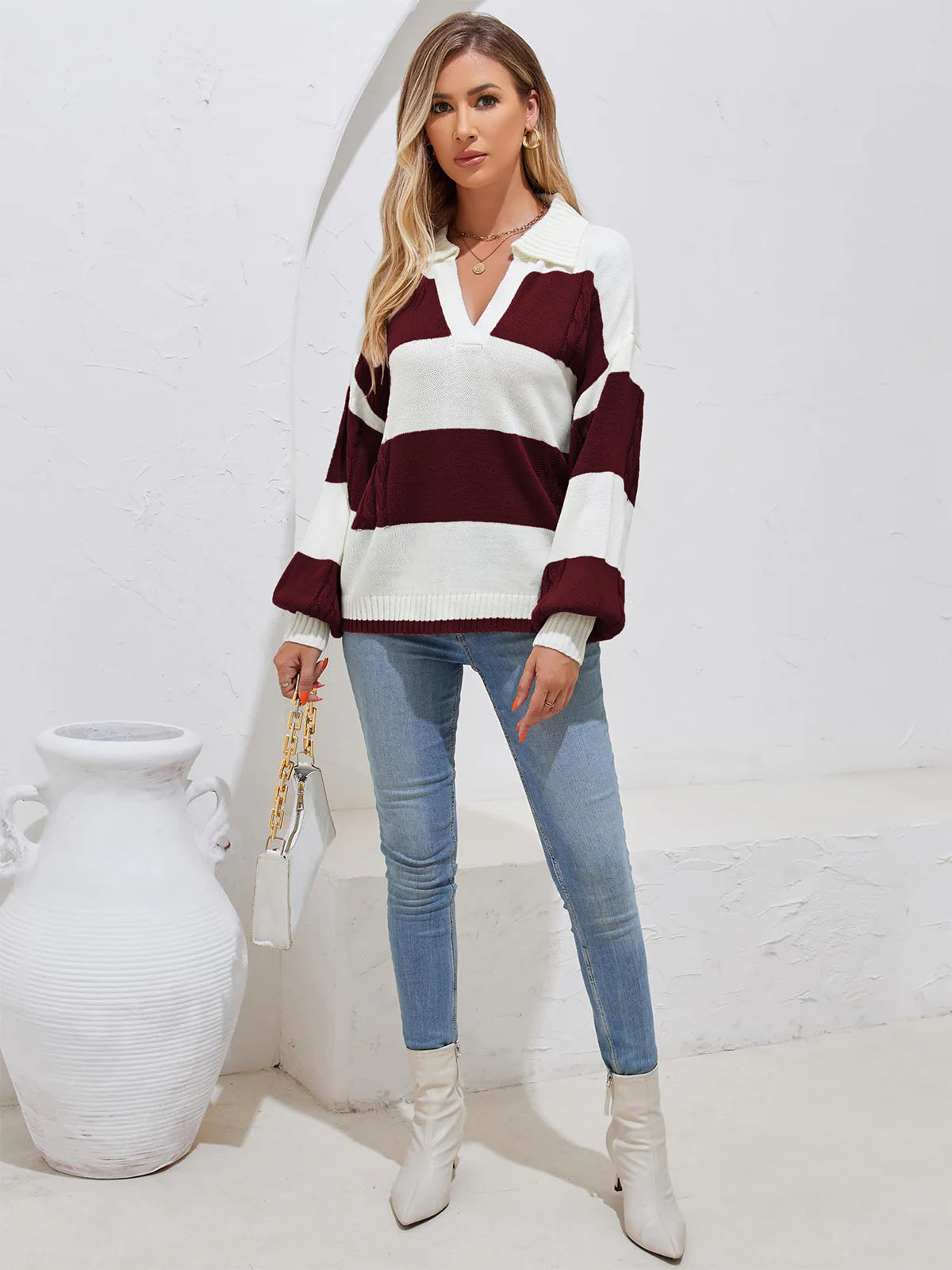 2026 Striped Long-Sleeve Jumper