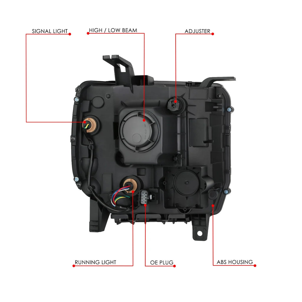 Factory Style Left Side Headlight14-18 GMC Sierra 1500, 15-19 2500 3500 HD