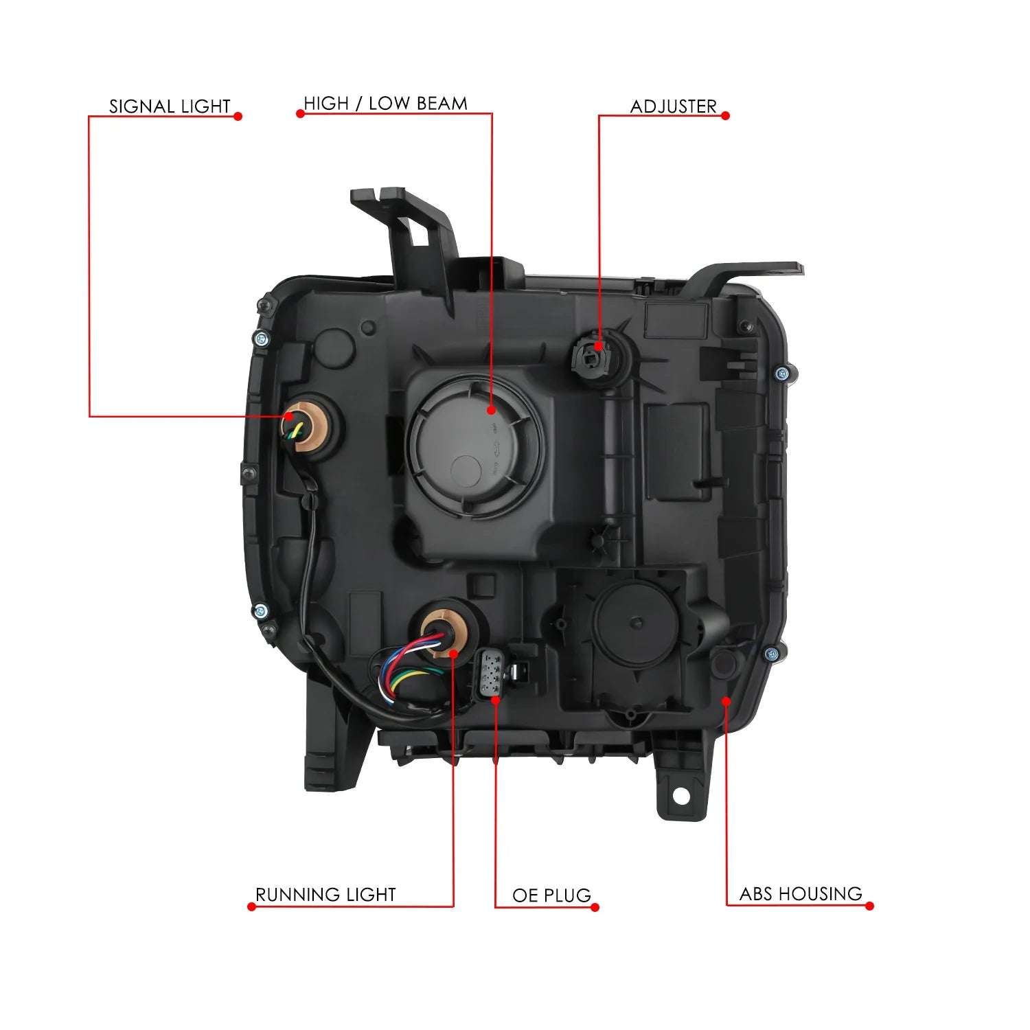 Factory Style Left Side Headlight14-18 GMC Sierra 1500, 15-19 2500 3500 HD