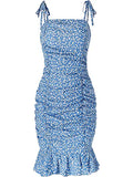 2026 Ruffled Pleated Floral Dress