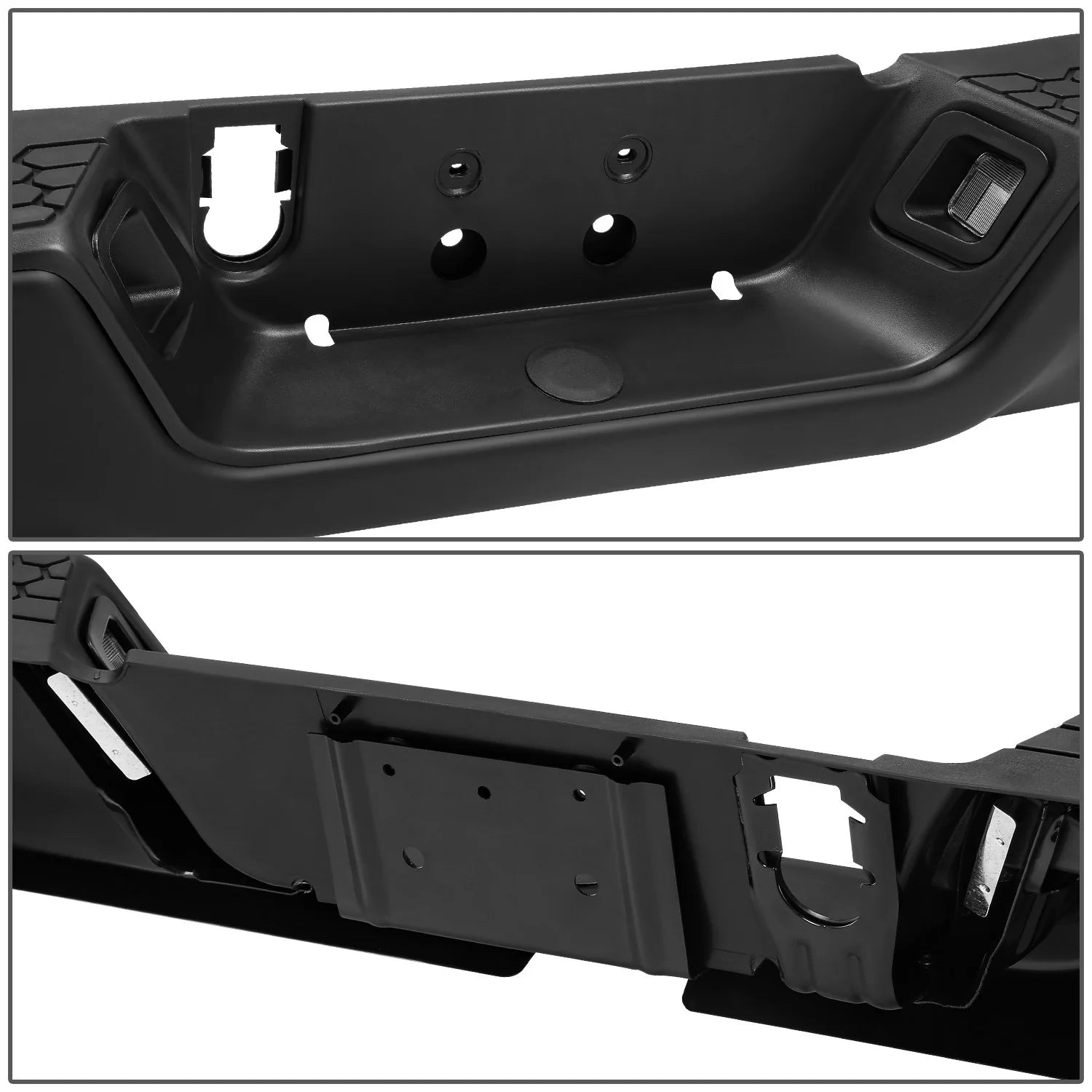 Modular Style Rear Step Bumper w/Dual Exhaust+License Plate Lights  09-19 Dodge/Ram 1500 2500 3500