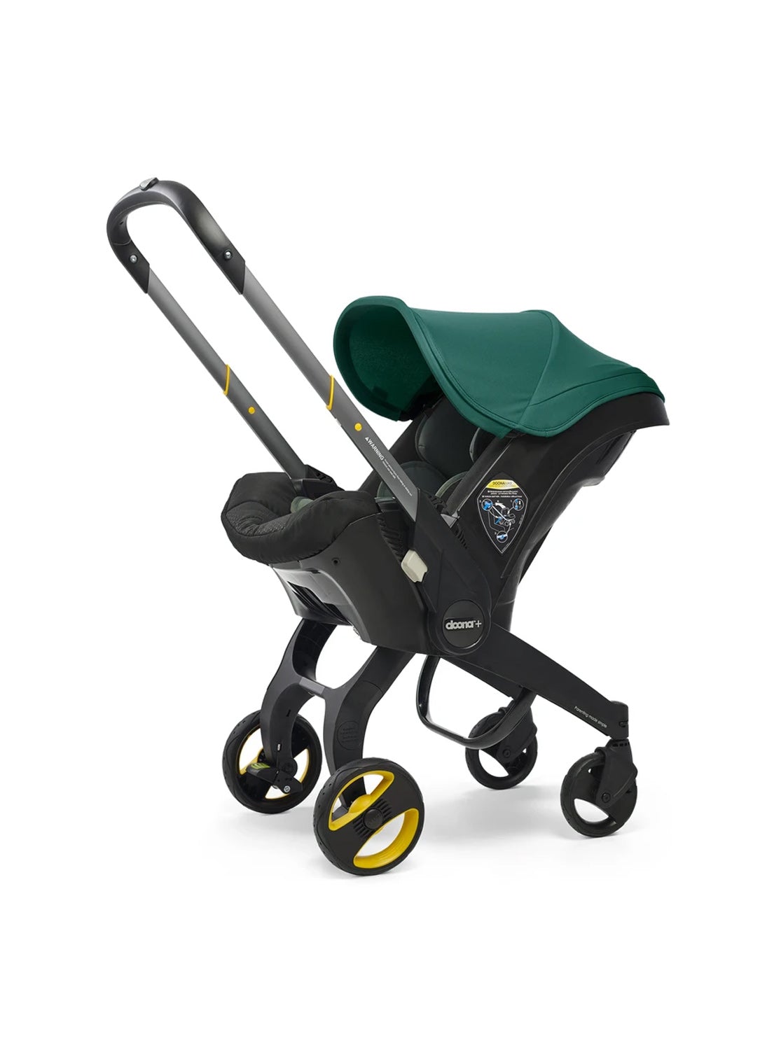 2026 Doona Infant Car Seat Stroller with LATCH Base – Midnight Edition | Car to Stroller in Seconds, Aircraft Approved, Includes Essentials Bag