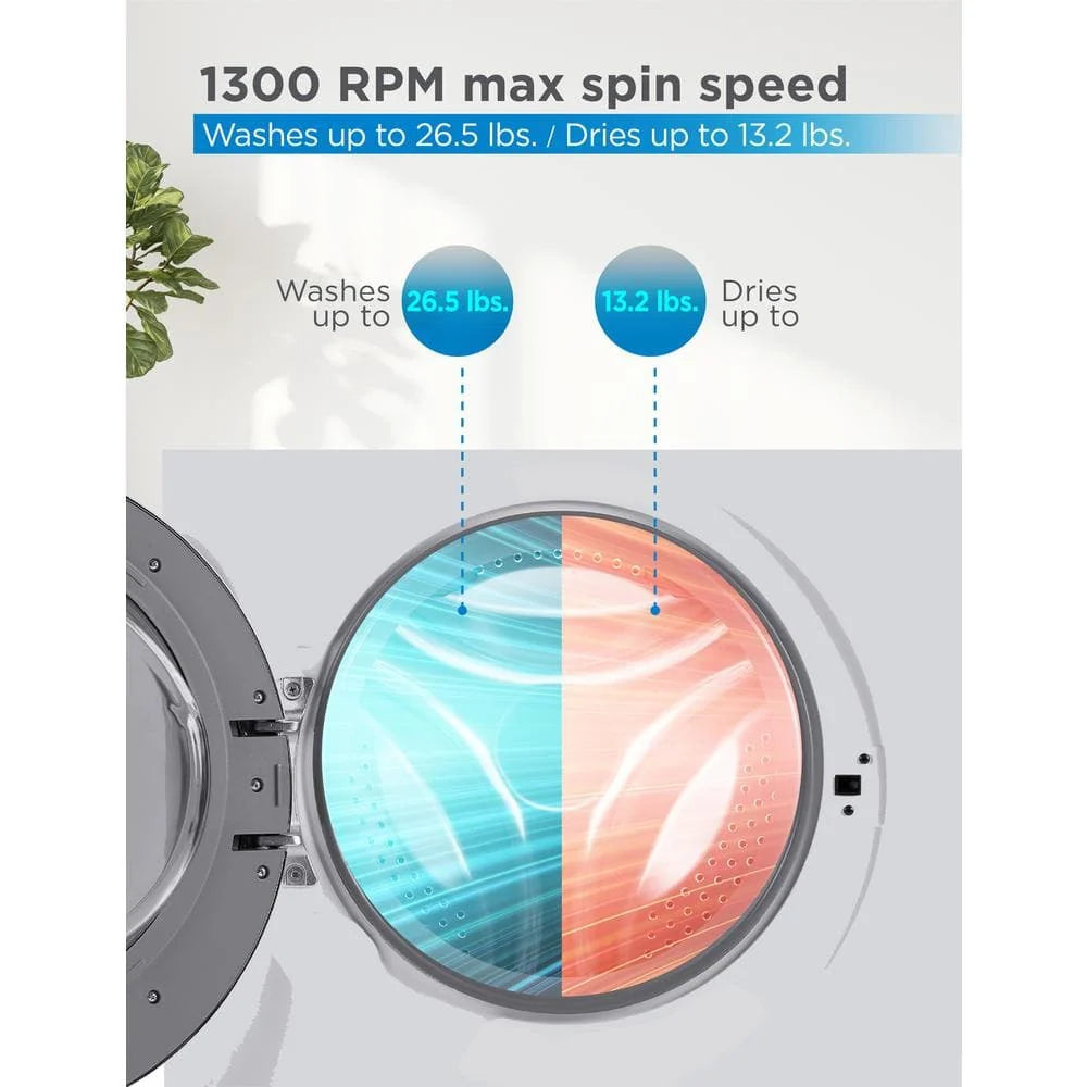 2026 BLACK+DECKER 2.7 cu. ft. All-in-One Washer and Dryer Combo in White BCW27MW💝 Last Day For Clearance