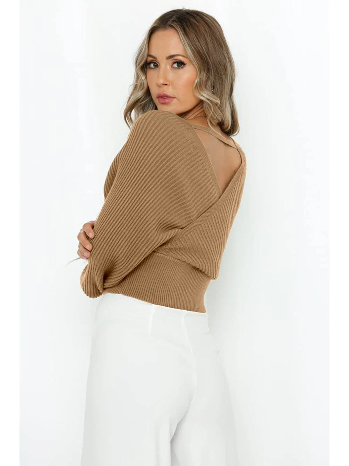 2026 Wrap V-Neck Knit Chunky Sweater