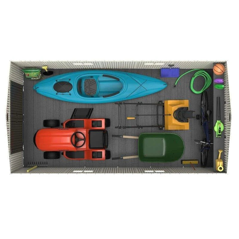 2026 2025 Side entrance, 4.57 m W x 2.44 m D, plastic tool shed