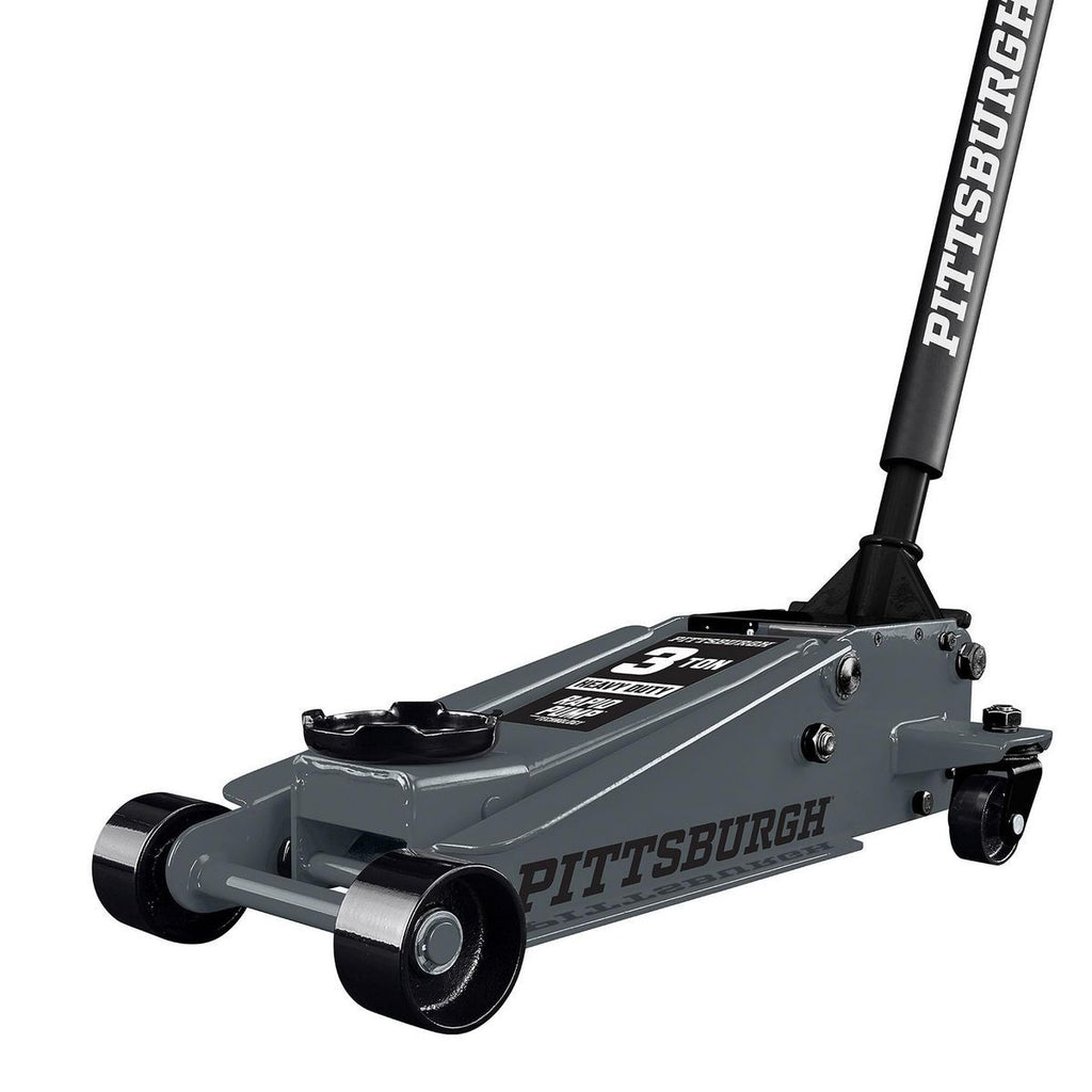 2026 PITTSBURGH 3 Ton Floor Jack with RAPID PUMP, Slate Gray
