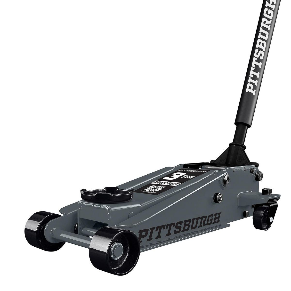 2026 PITTSBURGH 3 Ton Floor Jack with RAPID PUMP, Slate Gray