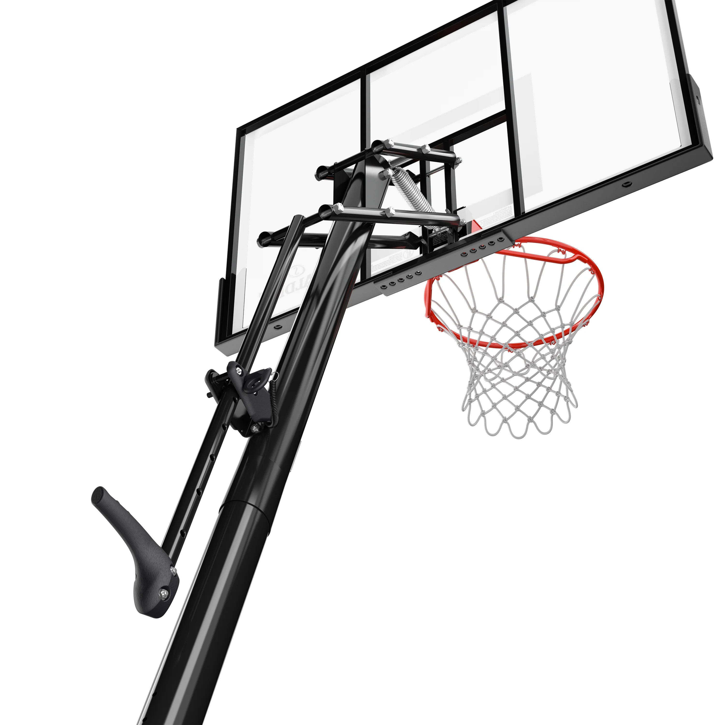 2026 Spalding 54-Inch Portable Basketball Hoop with Shatter-Proof Polycarbonate Backboard, Adjustable ExactaHeight System & Pro Slam Rim-Outdoor Play