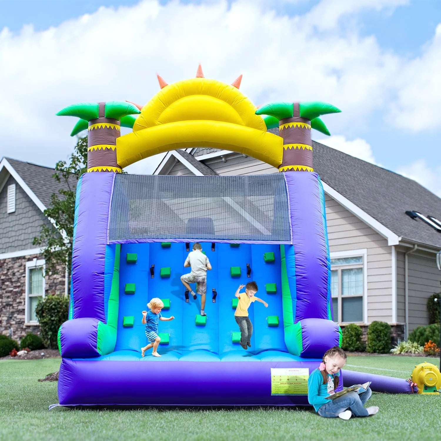 2026 Relunch 26FT Inflatable Double Water Slide for Kids & Adults, PVC Inflatable Water Park with Blower, Giant Splash Pool for Backyard & Outdoor Fun, 26'L x 12'W x 14'H