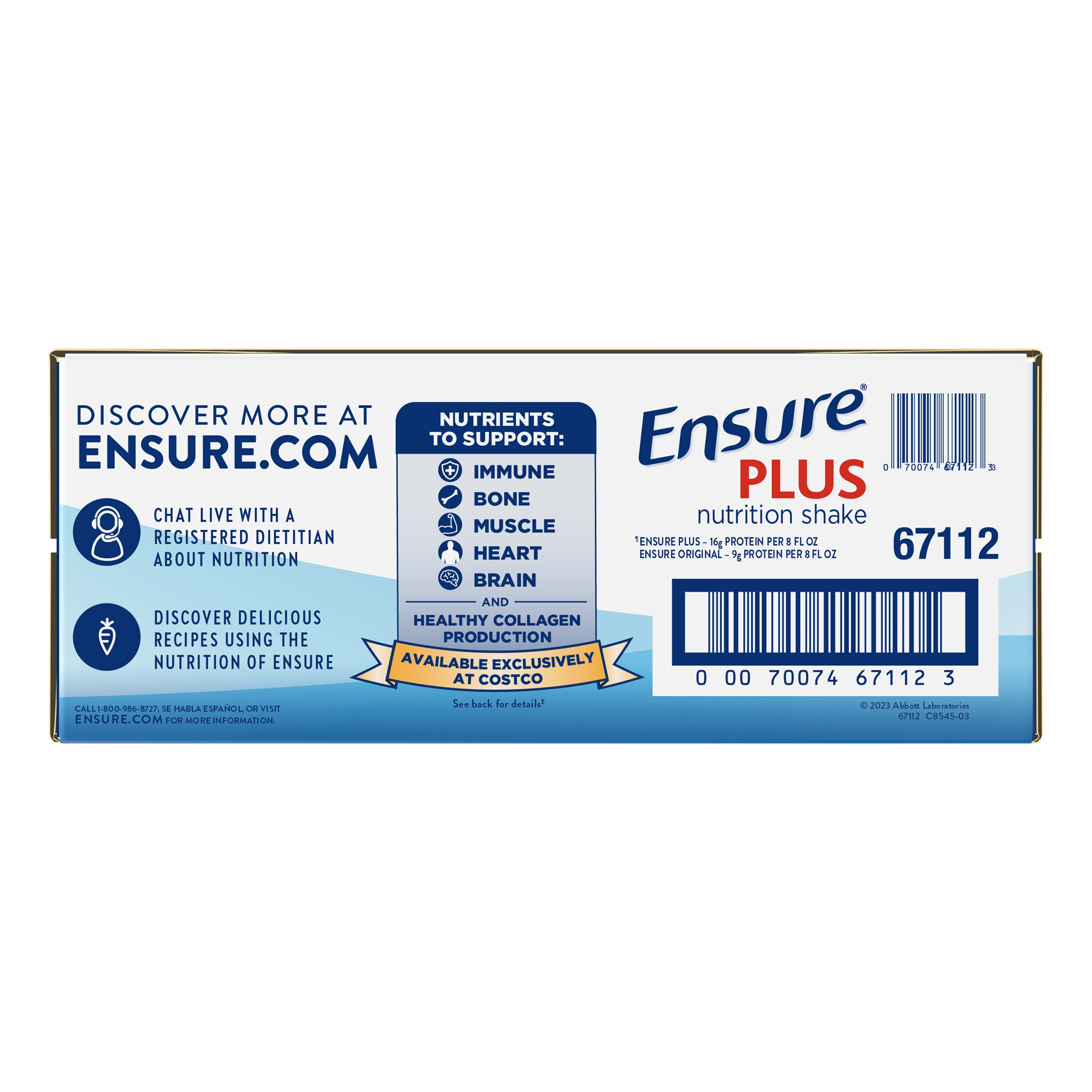 2026 Ensure Plus Nutrition Shake, Vanilla, 8 fl. oz, 30-pack