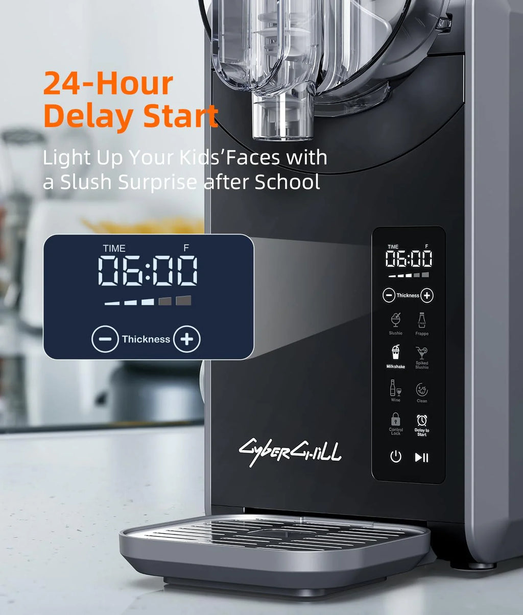 2026 Slushie Machine,24-Hour Delay Start&Cold Retention, 68 oz Slushy Machine with Self-Cleaning Function, Frozen Drink Maker with 5 Preset Programs,Frozen Margaritas, Frappés, and More