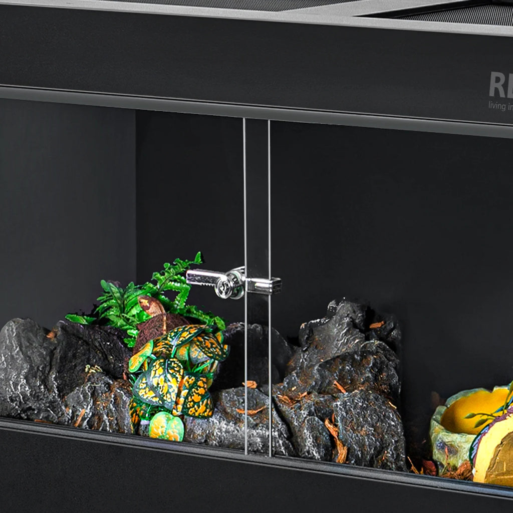 2026 REPTIZOO 40 Gallon PVC Reptile Enclosure, 36x18x18 Reptile Terrariums Tanks with Glass Sliding Door