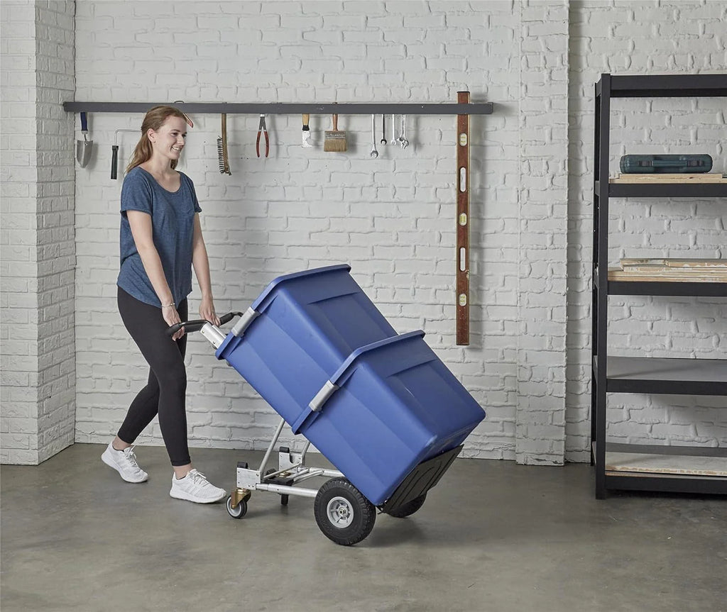 2026 4-in-1 folding hand truck with puncture-proof wheels