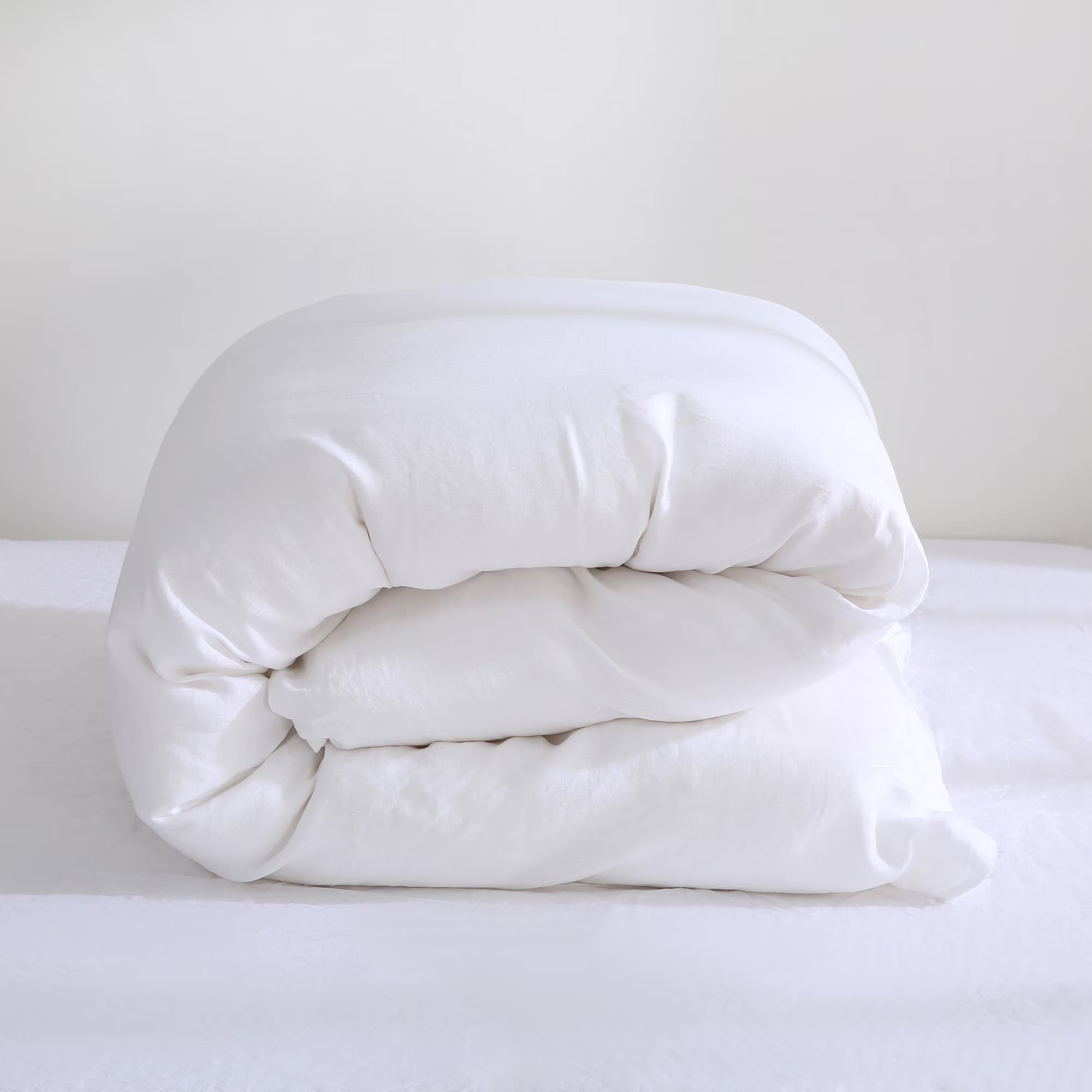 2026 100% Pure Linen Duvet Cover with Button Closure and Corner Ties Soft & Breathable - Natural Full/Queen