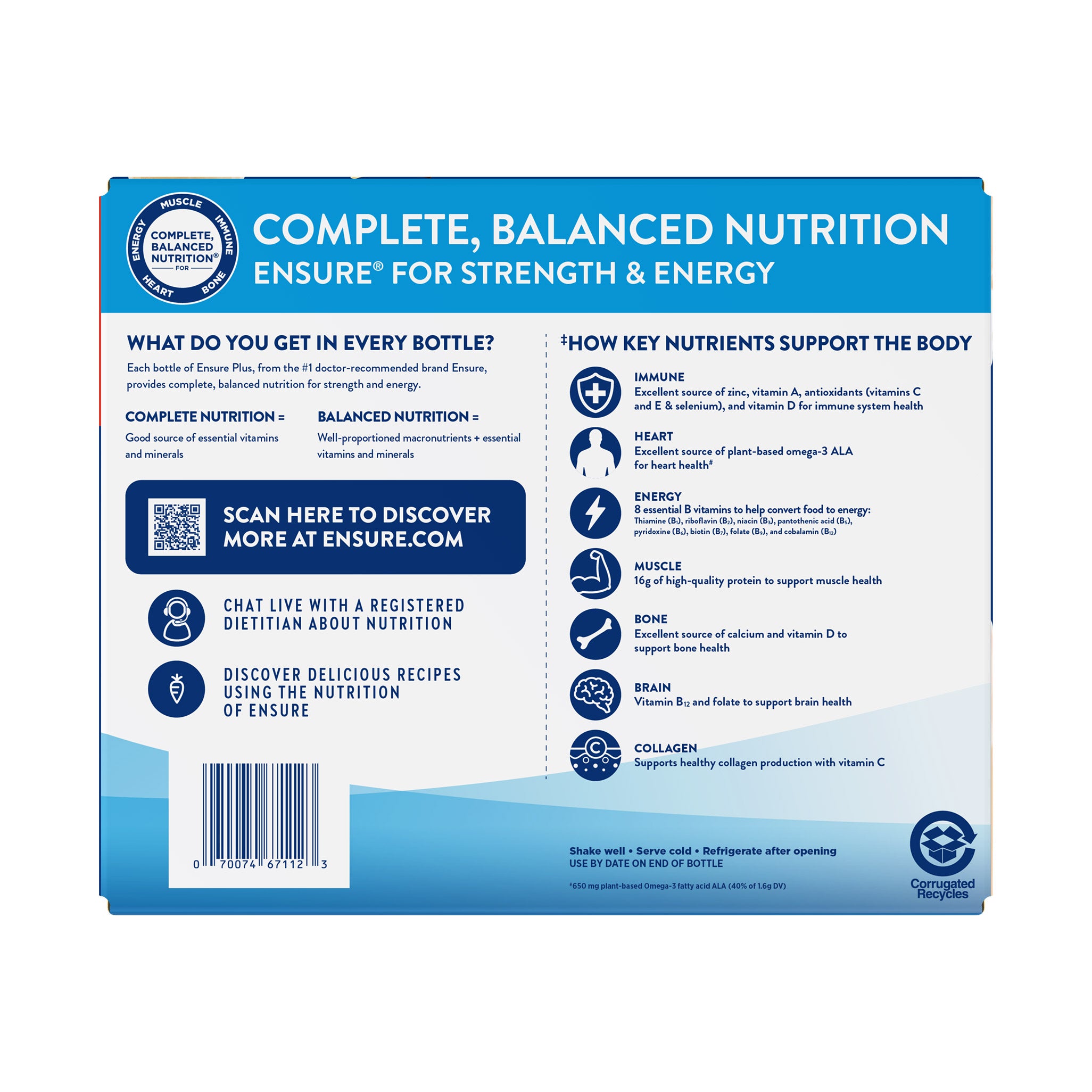 2026 Ensure Plus Nutrition Shake, Vanilla, 8 fl. oz, 30-pack