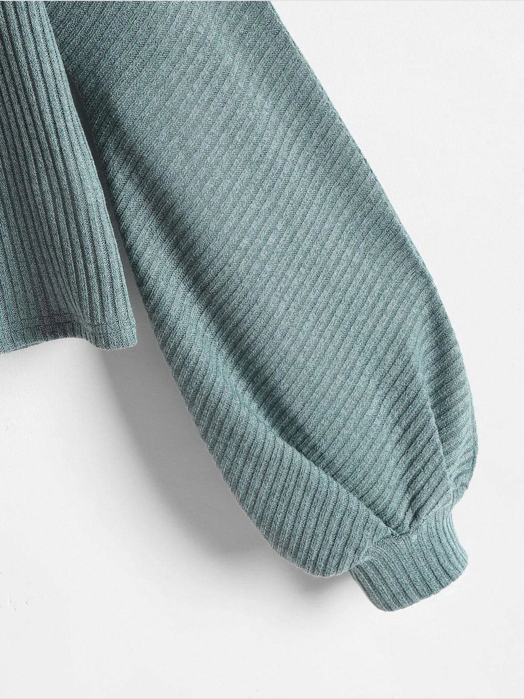 2026 Ribbed knit crew neck sweater