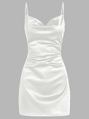 2026 Side Slit Satin Sexy Short Homecoming Dress