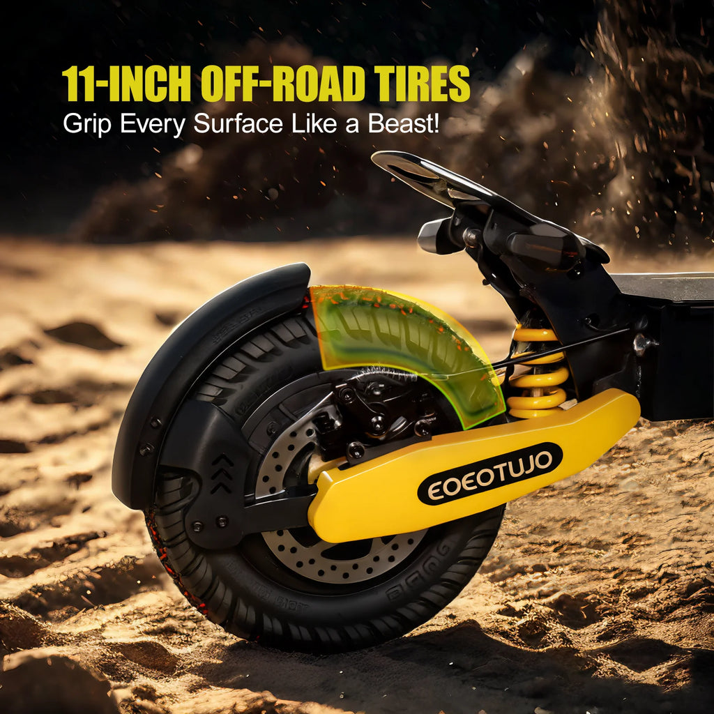 2026 Off Road Electric Scooter for Adults, 1200W Motor Fast E Scooter, Up to 28MPH Top Speed & 20Miles Long Range, 11" Off-Road Tires, 330lbs MAX Load, Foldable