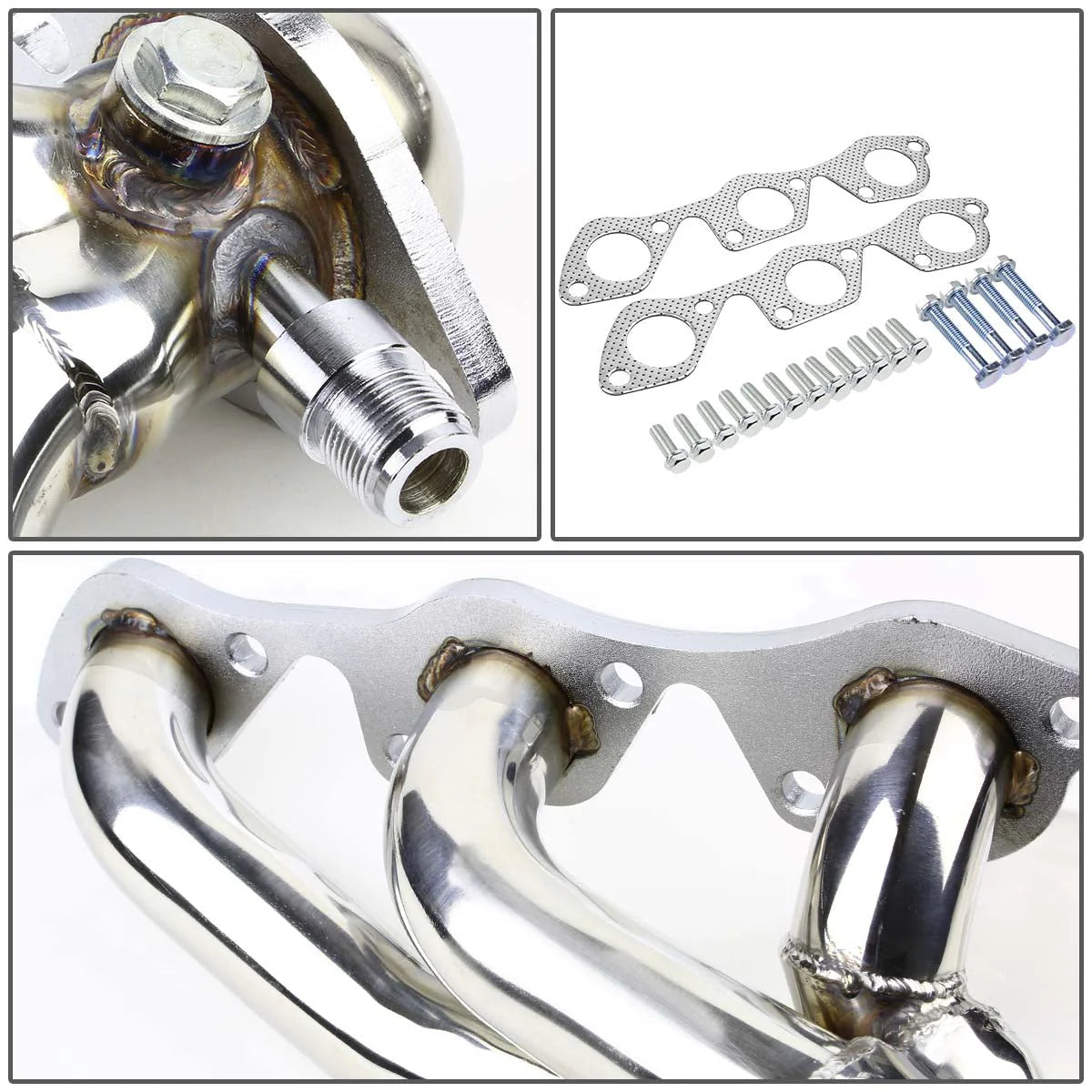 97-04 Ford F150 Heritage 4.2L V6 3-1 Shorty Exhaust Header w/O2 Sensor Bungs - Stainless Steel