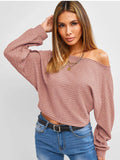 2026 Strapless bat-sleeve sweater