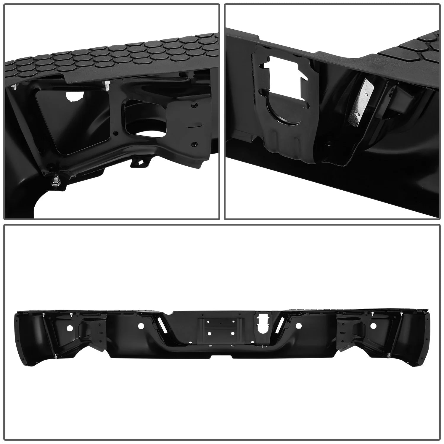 Modular Style Rear Step Bumper w/Dual Exhaust & Sensor Holes  09-19 Dodge Ram 1500