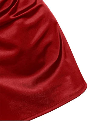 2026 Side Slit Satin Sexy Short Homecoming Dress