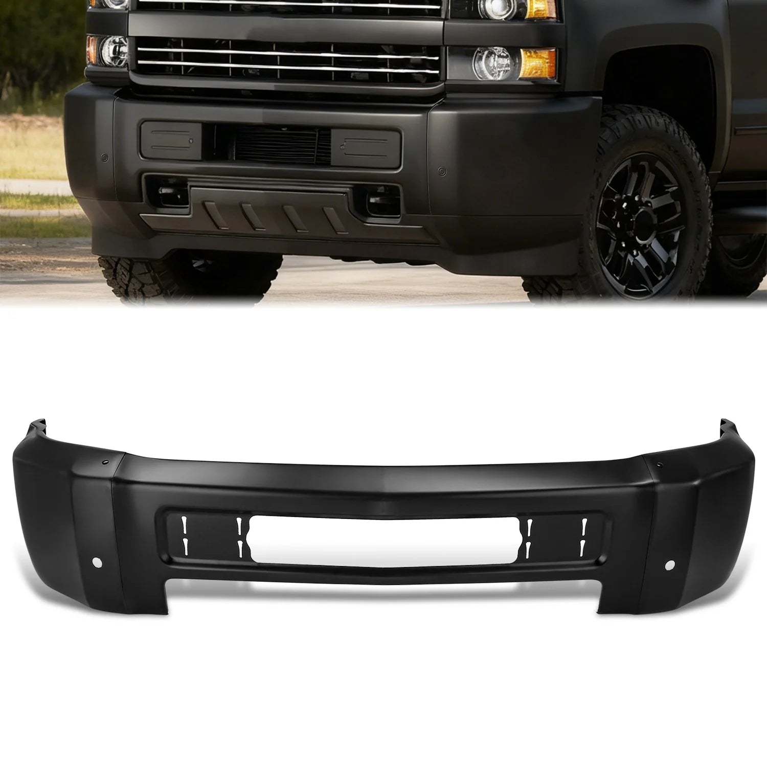 Modular Style Front Bumper w/ Parking Sensor Holes15-19 Chevy Silverado 2500 3500 HD