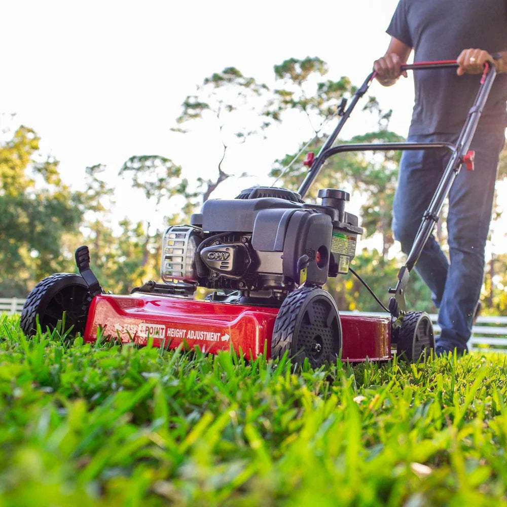 2026 20-inch petrol lawnmower with 125cc displacement and Briggs & Stratton engine