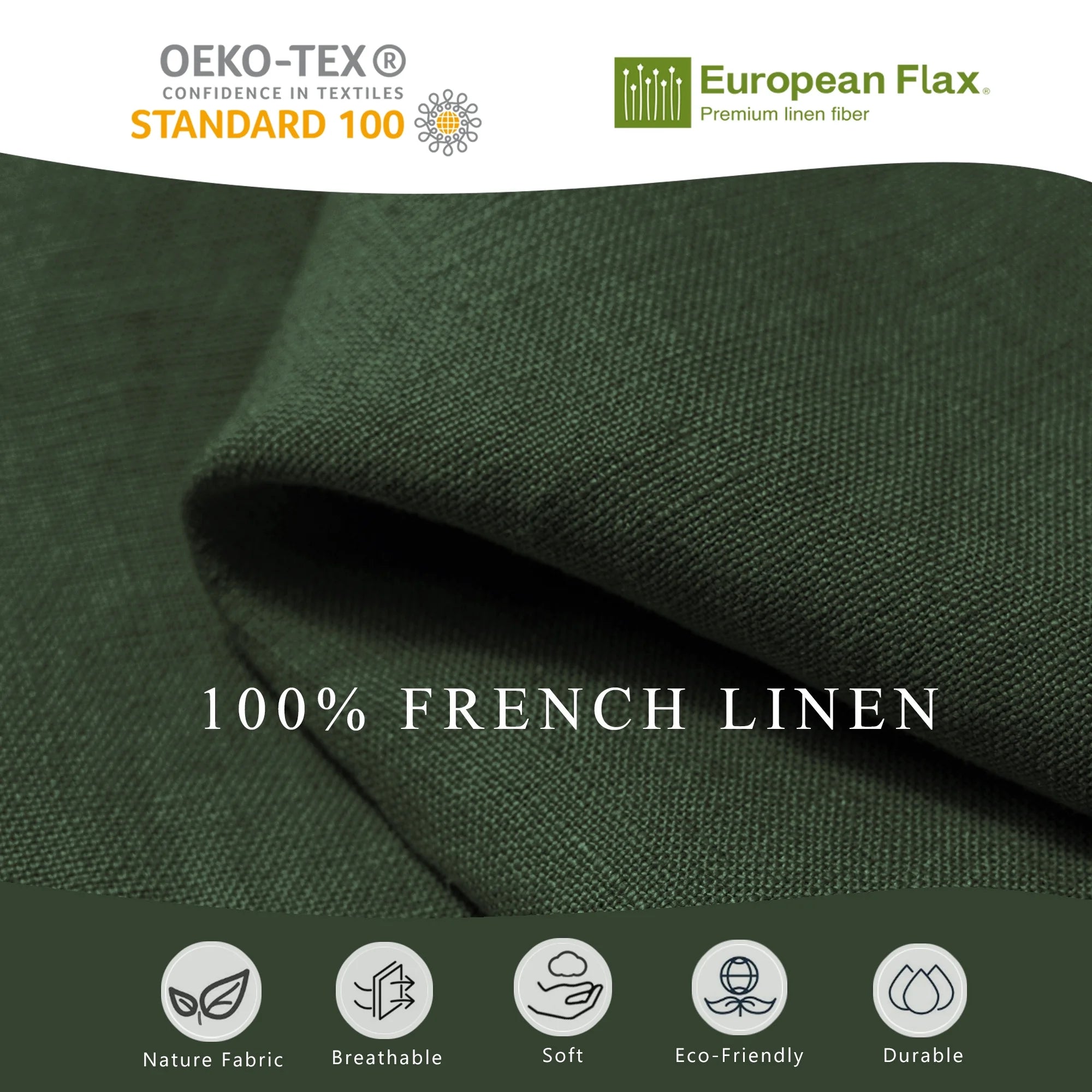 2026 100% Pure Linen Duvet Cover with Button Closure and Corner Ties Soft & Breathable - Natural Full/Queen