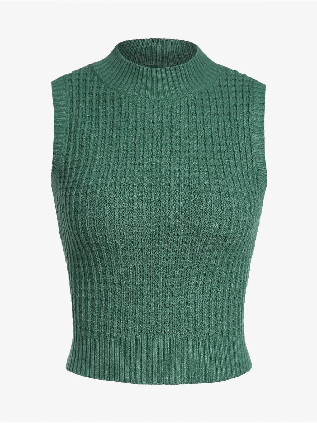 2026 Crew Neck Sleeveless Knit Sweater