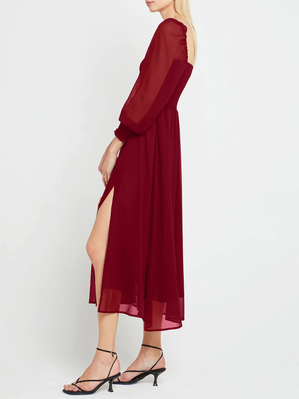 2026 Puffy High-Waisted Floral Dress
