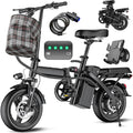 2026 Electric bicycle for adults and teenagers, foldable e-bike for commuters and city use, foldable e-bike motor 48V 24MPH