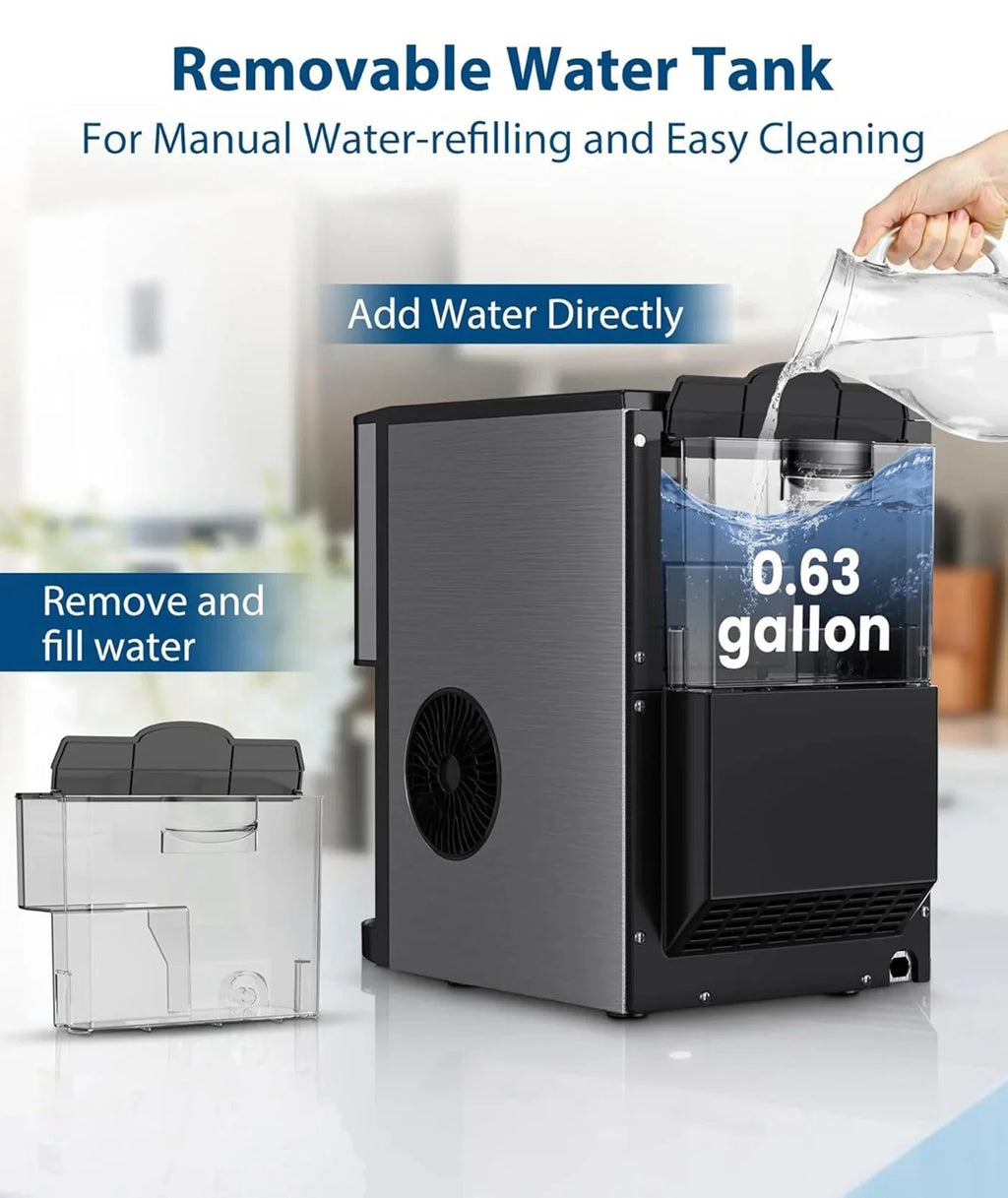 2026 44lbs/24H Nugget Ice Maker Countertop Dispenser