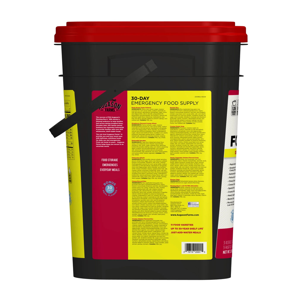 2026 Augason Farms Deluxe 30-Day Emergency Food Supply, 20 lb 7.55 oz