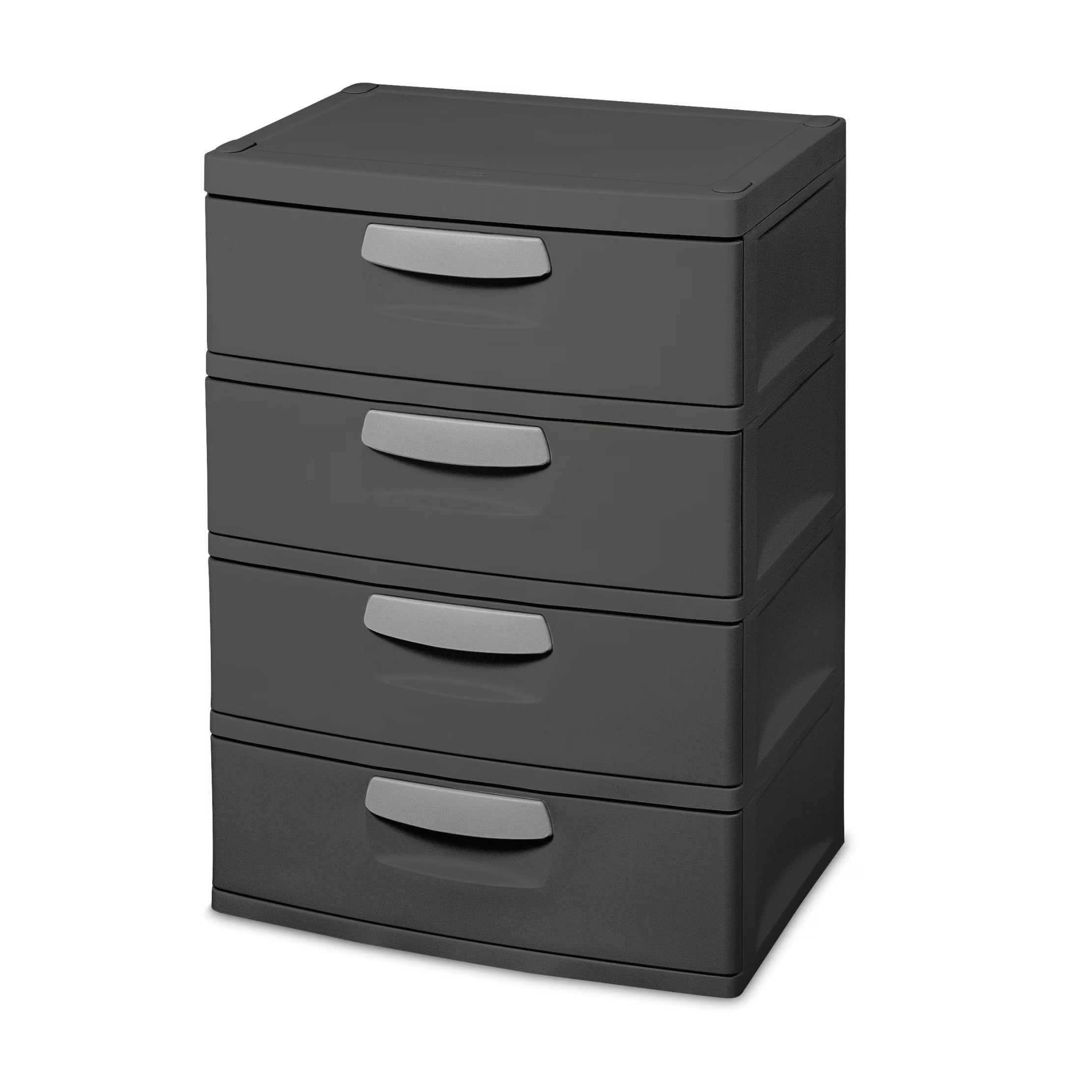 2026 Sterilite 4 Drawer Unit, Durable Plastic Storage Solution for Garages and Basements, Dark Gray