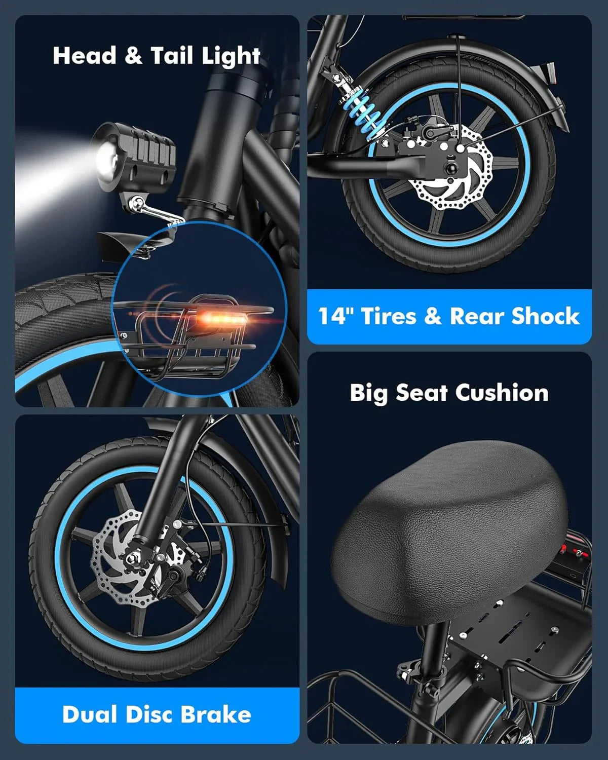 2026 Electric scooter for adults with large center basket