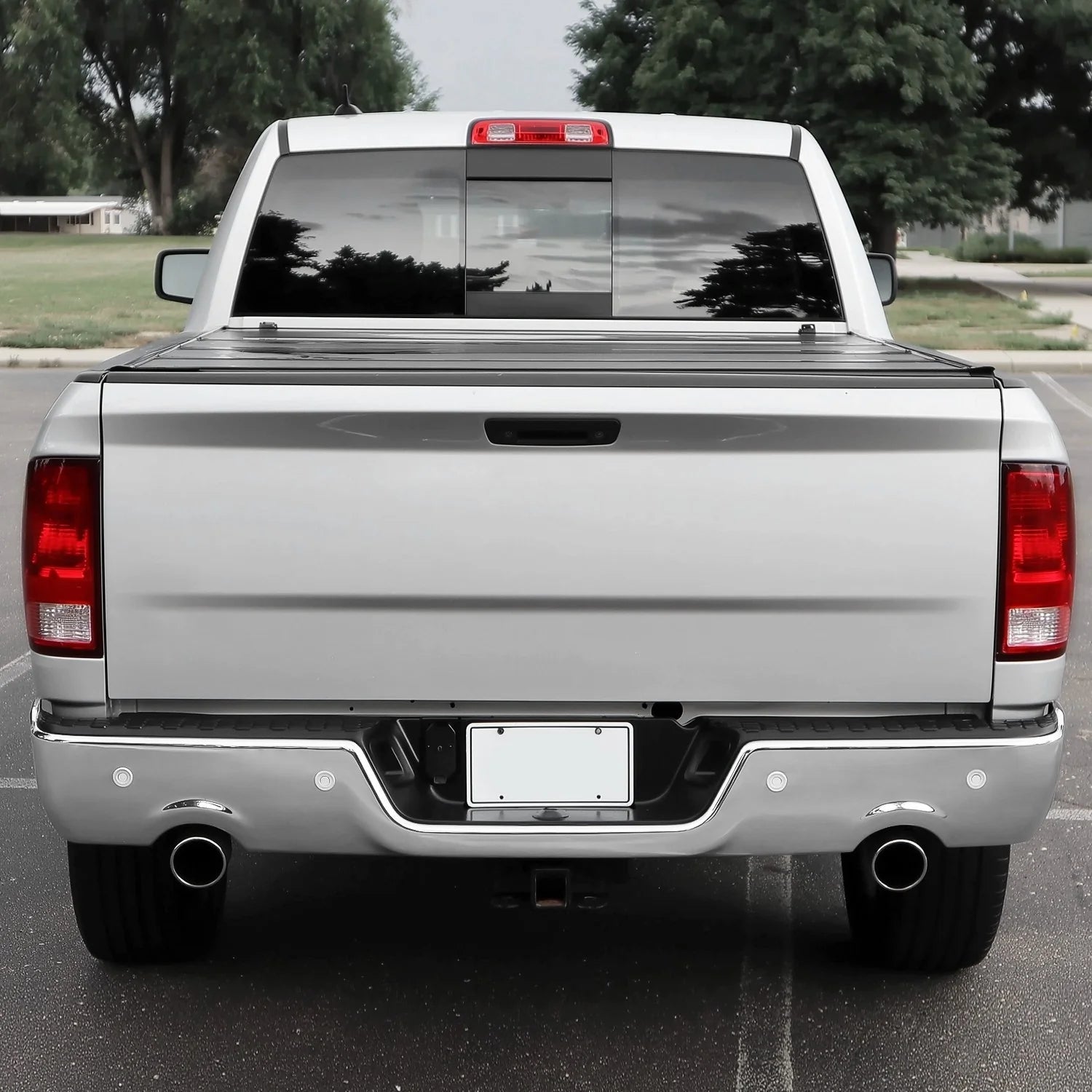 Modular Style Rear Step Bumper w/Dual Exhaust+Sensor Holes  09-19 Dodge Ram 1500 2500 3500