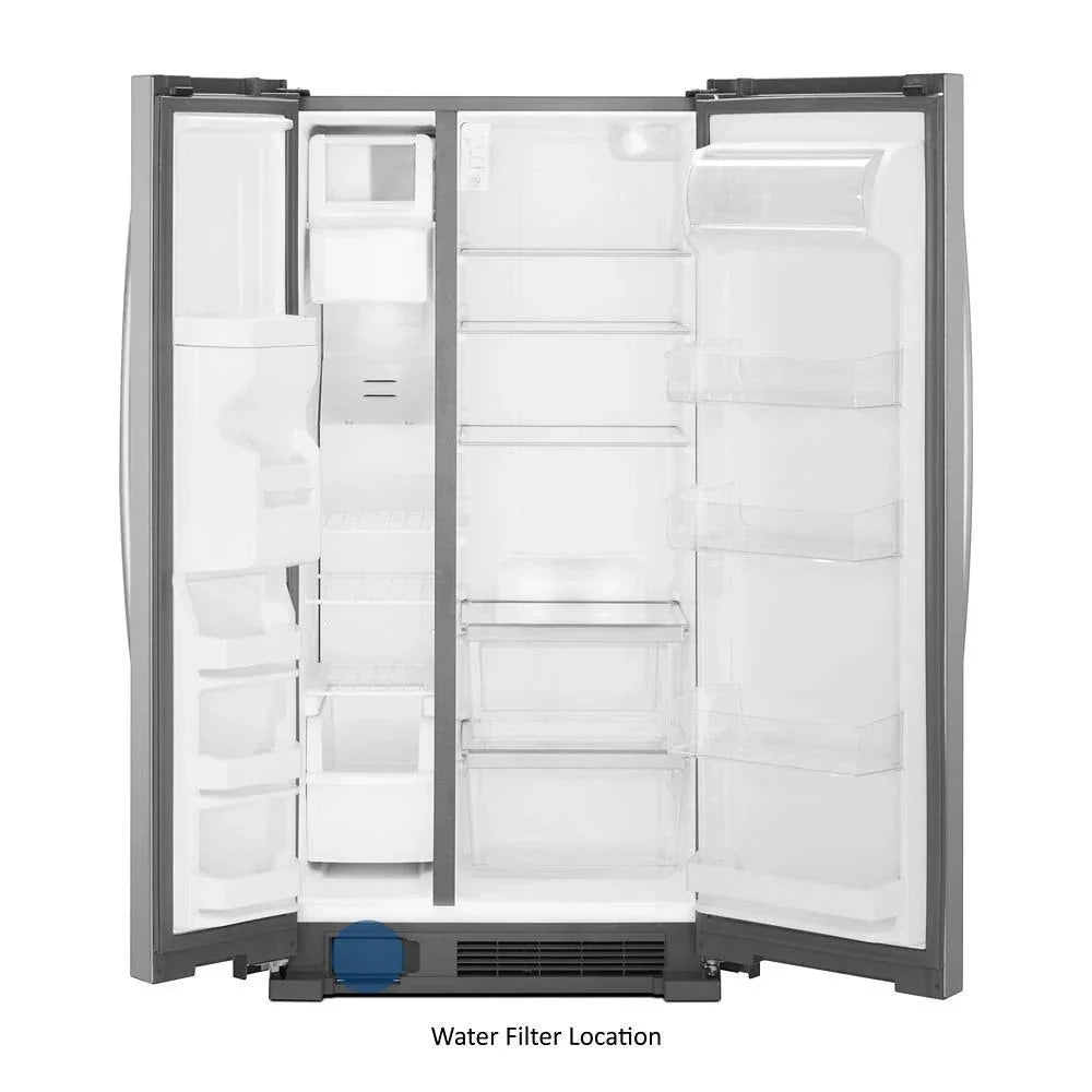 2026 36-inch wide side-by-side refrigerator – 24 cubic feet stainless steel
