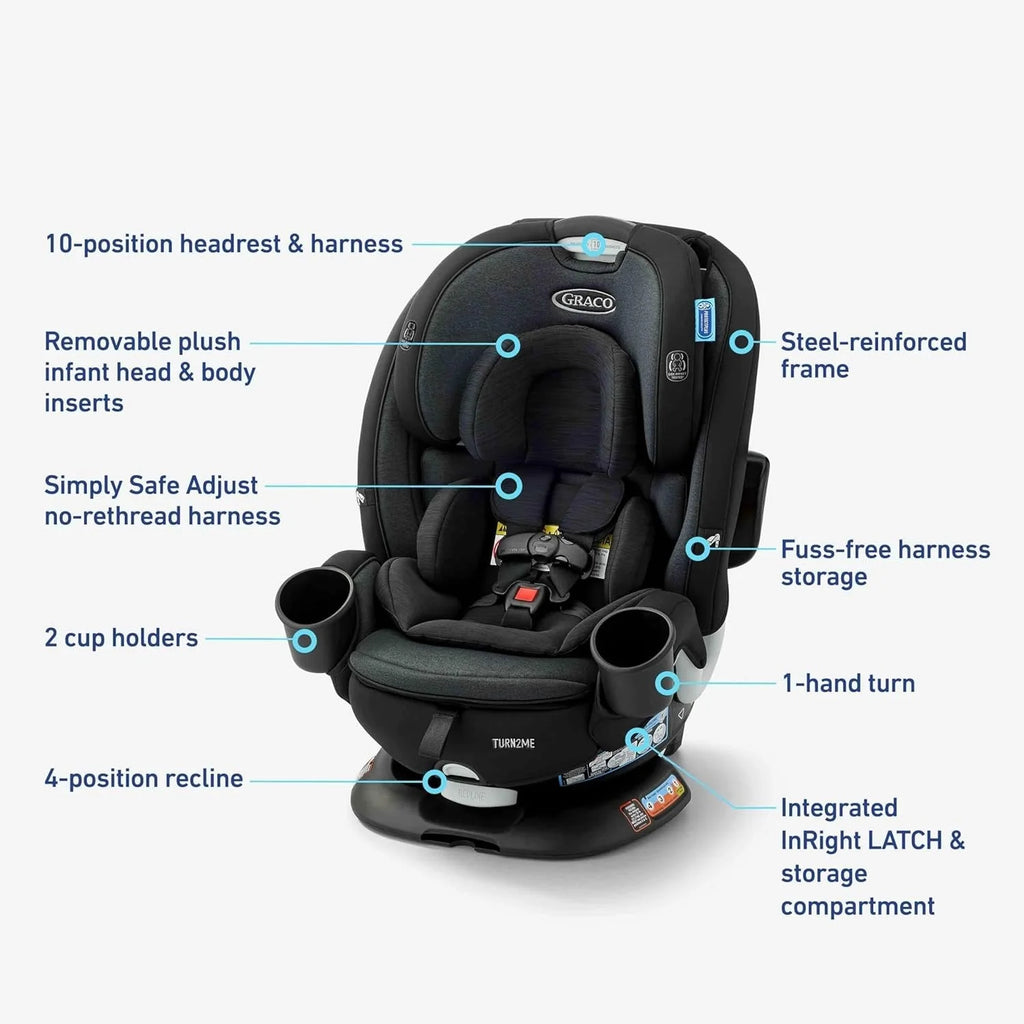 2026 Graco Turn2Me 3-in-1 rotating child car seat, Cambridge