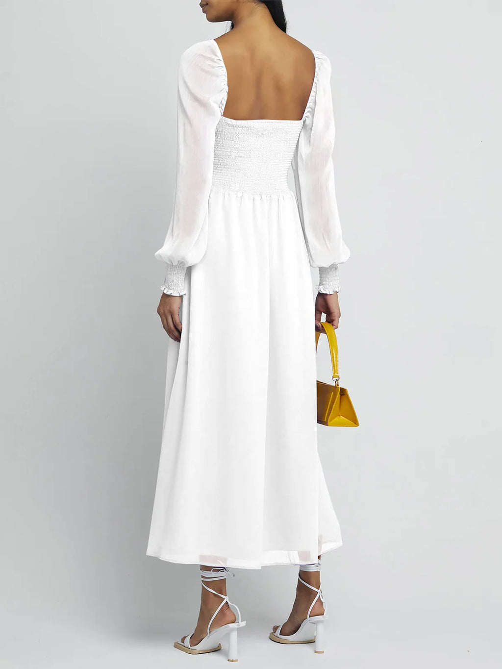 2026 Puffy High-Waisted Floral Dress