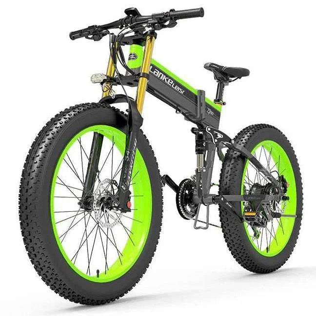 2026 Lankeleisi XT750 Plus 1000W 26" Fatbike Dual Crown Fork Foldable E-Mountain Bike 17.5Ah