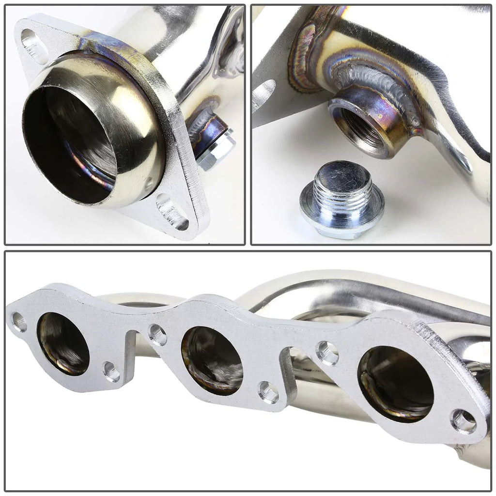 97-04 Ford F150 Heritage 4.2L V6 3-1 Shorty Exhaust Header w/O2 Sensor Bungs - Stainless Steel